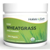 Holistic Earth USDA오가닉 밀싹 주스 파우더 가루 분말 180g Organic Wheatgrass Juice Powder