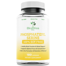 포스파티딜세린 인지질 비건 해바라기레시틴 180정 BIOBLISS, 1개, 기본