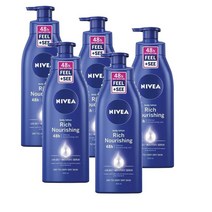 니베아 리치 너리싱 바디로션 수분크림 48H 400mL Nivea Rich Nourishing Body Lotion Moisturiser, 5개