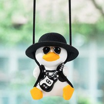 스윙 덕 자동차 걸이 장식품 귀여운 펜던트 자동 장식 백미러 선물용 (퍼플) 654071, Black