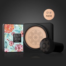 1+1 독일 BB크림 핑크 사슴 버섯머리 자연스러운 커버력 버섯머리 퍼프 촉촉한 쿠션 강한 커버력, 2개, 20g, 형상미 자연색