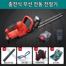 무선 전정기 헤지 트리머 전기 충전 전동 양날 단날 예초기 전지 톱 휴대용 커터 가정용 원예용 정원 조경 가지치기 벌초, [10단 39800mA] 배터리 1개 / 양날