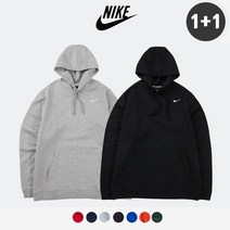 (1+1)나이키 스우시 클럽 플리스 기모 후드티(4컬러)