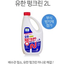 화장실 세면대 배수구 뚫는용액 뚜러뻥 2개 오래된집 막힌곳 강력살균 욕실, 유한펑크린2리터