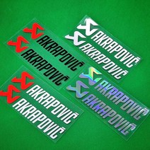 아크라포빅 Akrapovic 데칼 반사 로고 스티커, 2개, 아크라포빅 레드화이트