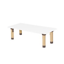 에코블링 [대형 사각 접이식] 돌봄교실 공부방 교회 키즈카페 전용 책상, 흰색