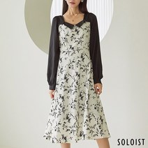 솔로이스트 페미닌 컬러디비전 플라워 원피스 SADN1619