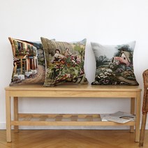 명화 쿠션 방석 터키 고급 엔틱 인테리어 소품, 까사 방석