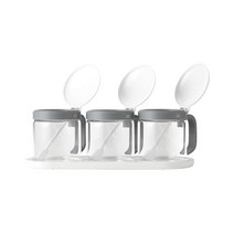HUOHOU 양념통세트, 양념통 400ml 3개입 + 홀더, 1개