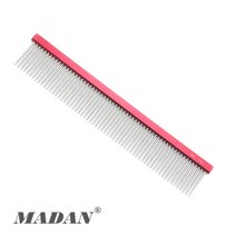 마단 푸들콤 MAC-250W스텐다드푸들용 일자빗, 1개, Red