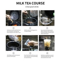 커피콩빵 기계 떡만드는 만두만드는 호떡 기계 상업 전문가용 자동 거품 아카시아 진주 우유 차 밥솥 기계, 01 220V_01 UK