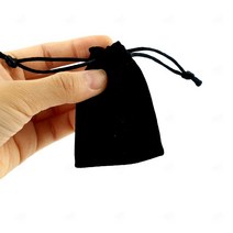 스웨이드 벨벳 생리대 가방 선물 포장 파우치백 어린이집 약파우치 유치원 준비물 핸드폰 주얼리 메이크업 면조리개 손잡이 융 usb 면파우치 동전 파우치 블랙 5cm X 7cm