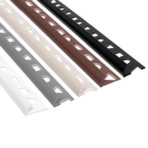 PVC 라운드 재료분리대(8 10 12mm) 5Color 2.4M _모서리마감 코너비드 코너몰딩 타일몰딩 L자몰딩 PVC몰딩 알루미늄몰딩 꼼꼼이 바닥마감 데코타일 타일재료분리대, 아이보리, 12x12mm