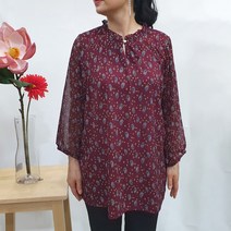 노브패리스 EST920아메바 목셔링 진주버튼 팔쉬폰티셔츠 88~120 큰 킹사이즈 왕특대 별대 봄 여름 가을 빅사이즈 8부 티셔츠 엄마옷