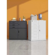 철재 캐비넷 사무용 문서함 서재 서류 장 관물대 보관, 브라운 컬러 4단 서랍장