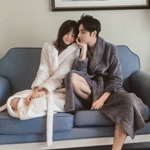 현hui_커플가운 샤워 호텔목욕 극세사 수면 결혼선물♥hui, ♥hui다크그레이 L