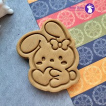 하트를 든 토끼 쿠키커터 01 / 토끼 쿠키커터 / 홈 베이킹 / 커피 클레이 / 수제쿠키만들기 / 새해쿠키커터, (A) 5.0 x 6.4 cm