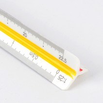 삼각스케일자 15/30cm 도면자 척도자 고저배율 흰색, 30cm - 고배율