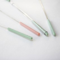파미레 실리콘 빨대 세척솔 빨대 솔, 크림그린
