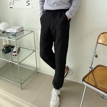 패딩바지 몸빼 깔바지 남성 조거팬츠 2컬러 1P 퀼팅 패딩바지 밴딩 겨울바지 우모바지 우모복