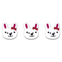 (주)아트인 화이트 토끼 나무 단추(10개), 단일옵션