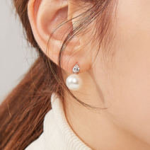 [빠른배송] *손예진 김지수 착용* 도로시 14k 18k 씨드 스와진주 귀걸이(10mm)
