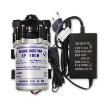 정수기 부스터펌프 + 아답터세트 BP-1000 DC24V 0.55A / 정수기모터 역삼투압, 1개, BP-1000펌프세트(1A)