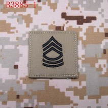 계급장 소방 경찰 군인 1+1 황갈색 배경 검정 디자인 미군 계급 군 자수 패치 휘장