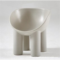 Picky Virgo 코끼리 의자 roly poly 독서의자 북유럽 디자이너 라이브 아웃도어 1인용 캐주얼 발코니 소파 심플 컴퓨터 의자, 스몰 사이즈, 멜란지그레이