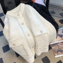 단비샵 앤시아-트위드cd 트위드가디건 버튼가디건