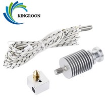 Kingroon - titan kp3s e3d v5 v6 압출기용 다이렉트 보우덴 히터 블록 1.75mm 필라멘트용 3d 프린터 부품, 전체 핫엔드