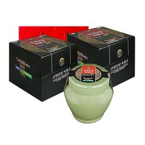 [선물세트] 산삼녹용단지 500g 1세트 나무스푼 쇼핑백, 2세트