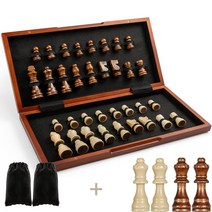 [기원바둑판] FanVince 체스 원목 특대형 세트 휴대용, 2, 어른