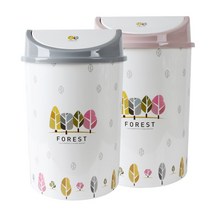 포스아트 포레스트 원형 푸쉬휴지통 DD 미니휴지통, 5호(15L)