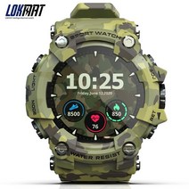 가성비스마트워치 초등학생 LOKMAT ATTACK 풀 터치 스크린 피트니스 트래커 스마트 워치 남성 심박수 모니터 안드로이드 ios를위한 혈압 Smartwatch, [02] green