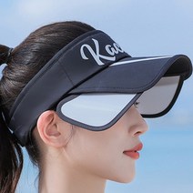 남녀공용 여름 운전 조깅 골프 밴딩 슬라이드 썬캡, 블랙
