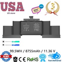 맥북배터리교체 A1618 배터리 for 애플 맥북 프로 15 인치 Retina A1398 Mid 2015 +2 Screw드라이브s