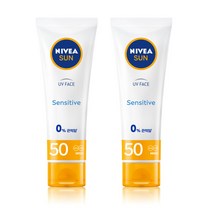 JJ 니베아 선 페이스 수딩 센서티브 크림 SPF 50+PA++++50ml X 2