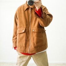 따뜻한 퀄팅안감 모직 자켓 점퍼 빅포켓 빅사이즈자켓