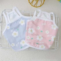 펫라이엇 강아지옷재고정리 고양이 꽃나시 티셔츠 실내복 외출복, SL1-24_핑크