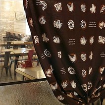 카페라떼 주방 작은창문 가리개커튼 가림막 70X140cm