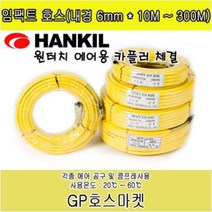 한길 에어 타카 임펙트 휴대용 공구 콤프레샤 PVC 호스, 1롤