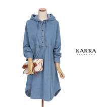 카라 KARRA 아웃포켓후드데님원피스_KL3SOP015C