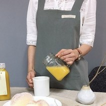 주네 X자형 기본 앞치마, 카키