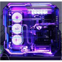 MOD 전체 알루미늄 합금 이중 강화 유리 수냉 케이스 컴퓨터 PC, 한개옵션1, 한개옵션0
