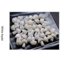 1pc 미니 버섯 동상 천연 돌 조각 된 장식 로즈 쿼츠 치유 크리스탈 선물 룸 물고기 탱크