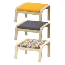 [이케아] POANG 포엥 풋스툴/프레임자작나무/시프테보/발받침, 색상:시프테보 옐로_093.872.76