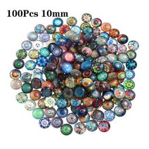 공예 취미 재료 모자이크 40/50/70/100Pcs 10/12/14/15mm 공예에 대 한 다채로운 혼합된 라운드 타일 보석 만들기에 유리 공급, 100pcs 10mm1