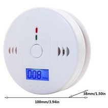 LCD CO 센서 혼자 작동 85dB 사이렌 소리 독립 일산화탄소 중독 경고 알람 탐지기 미터 내장, 01 Type 1