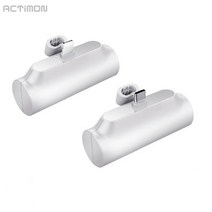 스탠딩 배터리 / 출장/여행용 휴대형 거치타입 충전 일체형 보조 5000mAh 휴대폰 액티몬 8핀/C타입, 액티몬 P-Mini 5000-8핀 전용 화이트